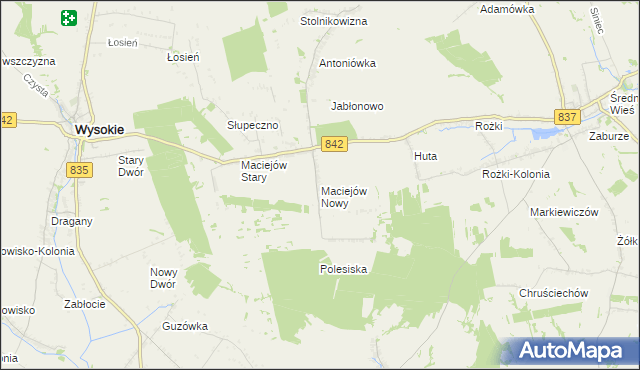 mapa Maciejów Nowy, Maciejów Nowy na mapie Targeo