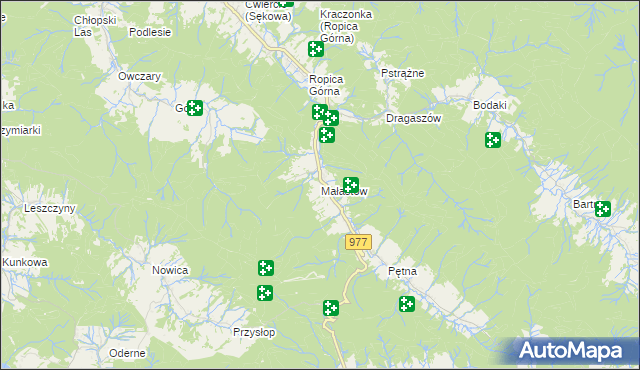 mapa Małastów, Małastów na mapie Targeo