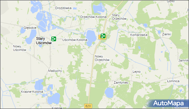 mapa Nowy Orzechów, Nowy Orzechów na mapie Targeo