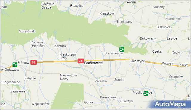 mapa Olszownica, Olszownica na mapie Targeo