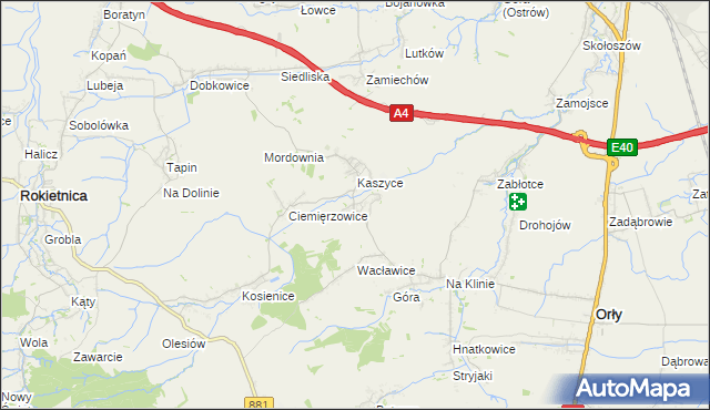 mapa Olszynka gmina Orły, Olszynka gmina Orły na mapie Targeo