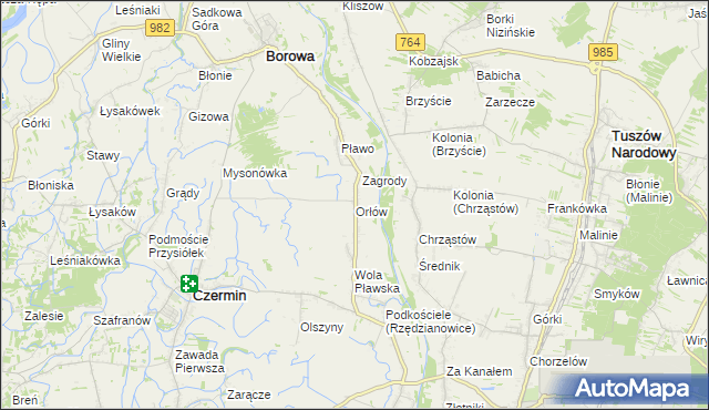 mapa Orłów gmina Borowa, Orłów gmina Borowa na mapie Targeo