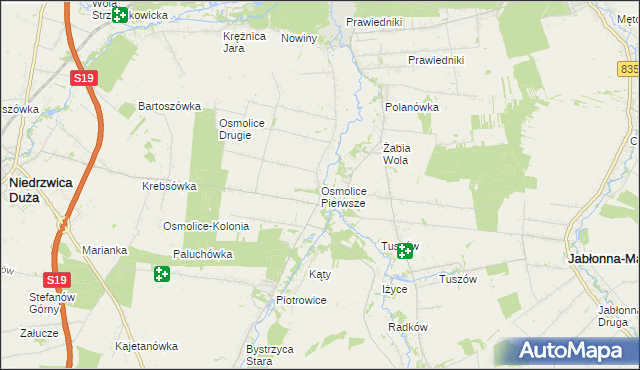 mapa Osmolice Pierwsze, Osmolice Pierwsze na mapie Targeo