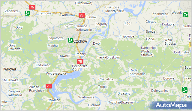 mapa Piaski-Drużków, Piaski-Drużków na mapie Targeo