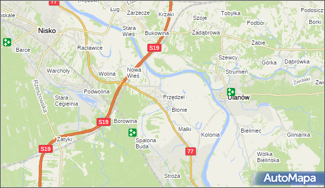 mapa Przędzel, Przędzel na mapie Targeo
