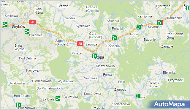 mapa Ropa, Ropa na mapie Targeo