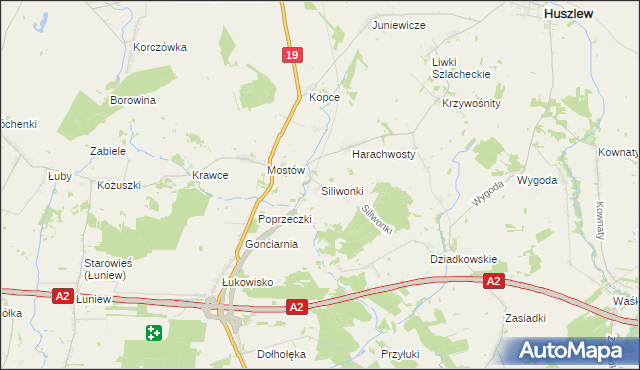 mapa Siliwonki, Siliwonki na mapie Targeo