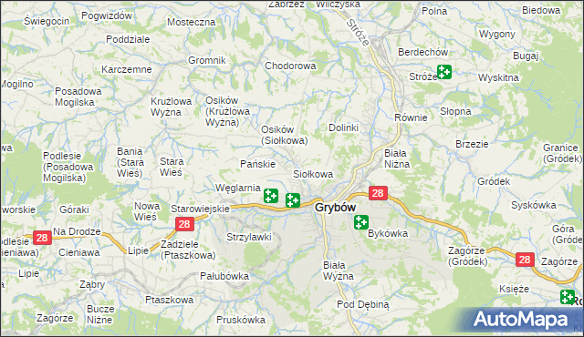 mapa Siołkowa, Siołkowa na mapie Targeo