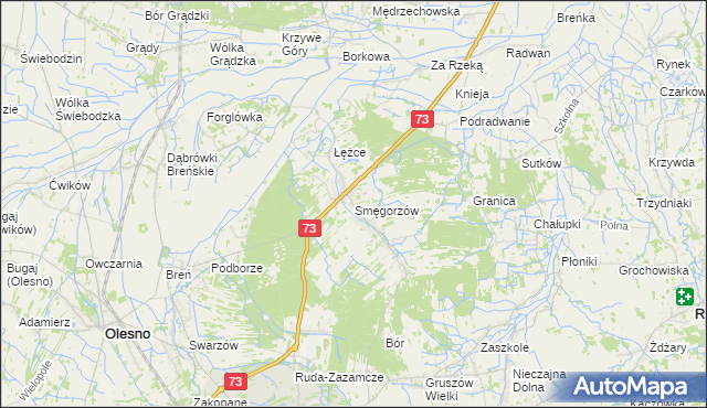 mapa Smęgorzów, Smęgorzów na mapie Targeo
