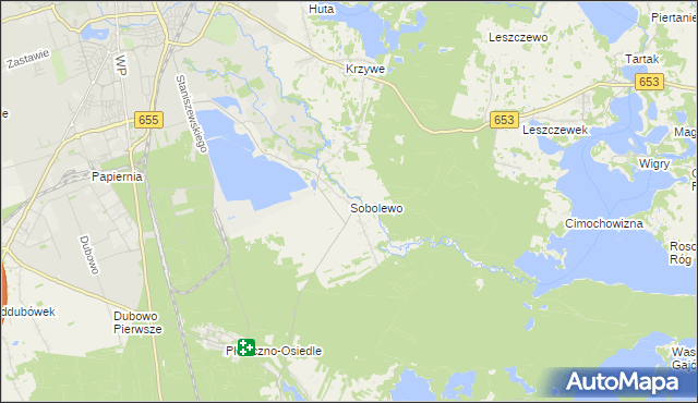 mapa Sobolewo gmina Suwałki, Sobolewo gmina Suwałki na mapie Targeo