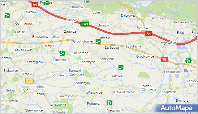 mapa Szczytniki gmina Gdów, Szczytniki gmina Gdów na mapie Targeo