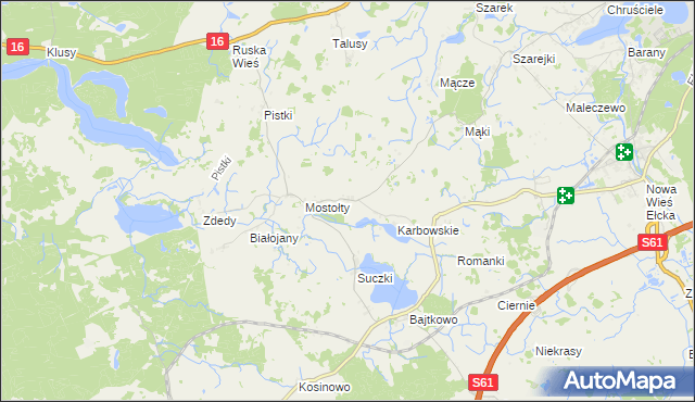 mapa Tracze, Tracze na mapie Targeo