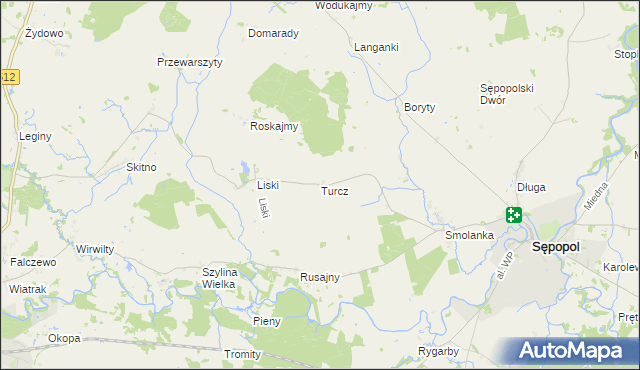 mapa Turcz, Turcz na mapie Targeo