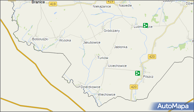 mapa Turków, Turków na mapie Targeo