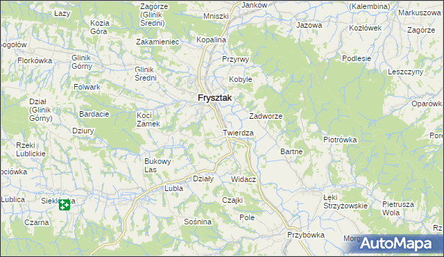 mapa Twierdza, Twierdza na mapie Targeo