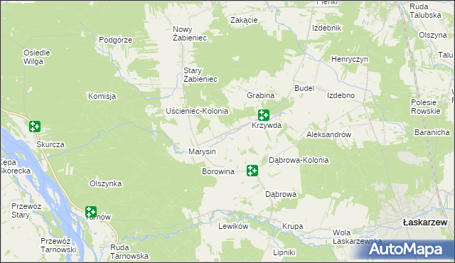 mapa Uścieniec, Uścieniec na mapie Targeo