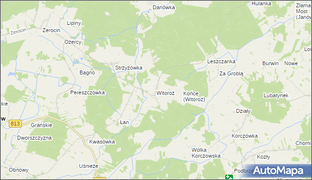 mapa Witoroż, Witoroż na mapie Targeo