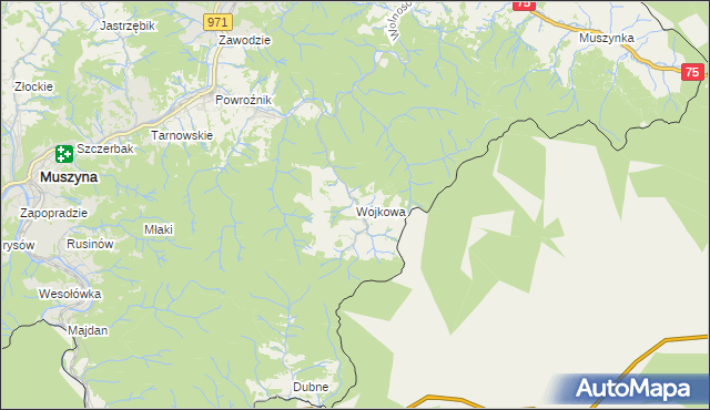 mapa Wojkowa, Wojkowa na mapie Targeo