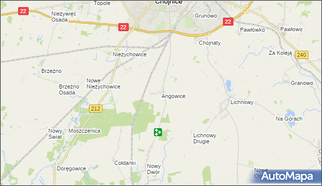 mapa Angowice, Angowice na mapie Targeo