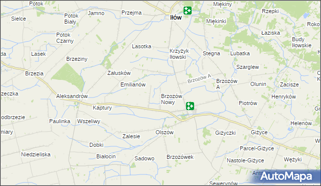 mapa Brzozów Nowy, Brzozów Nowy na mapie Targeo