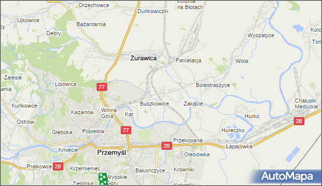 mapa Buszkowiczki, Buszkowiczki na mapie Targeo
