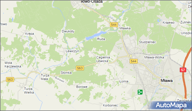 mapa Cegielnia Lewicka, Cegielnia Lewicka na mapie Targeo