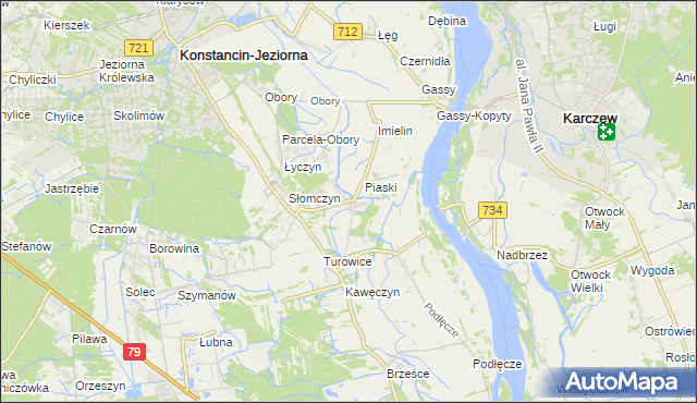 mapa Cieciszew, Cieciszew na mapie Targeo