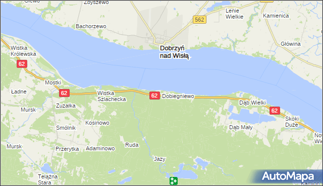 mapa Dobiegniewo, Dobiegniewo na mapie Targeo