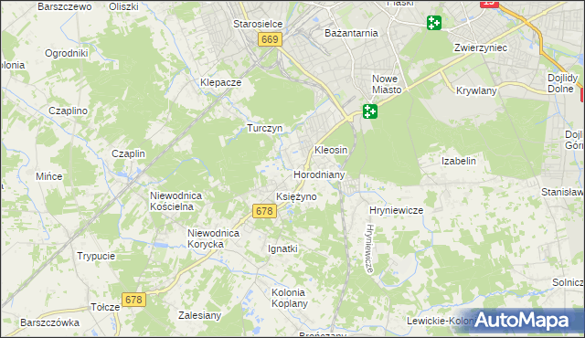 mapa Horodniany, Horodniany na mapie Targeo