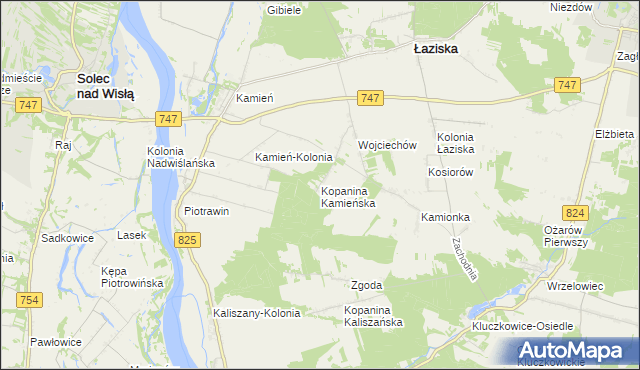 mapa Kopanina Kamieńska, Kopanina Kamieńska na mapie Targeo