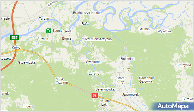mapa Nadkole, Nadkole na mapie Targeo