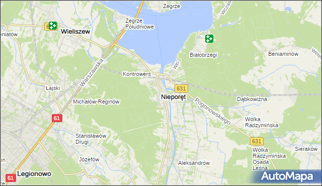 mapa Nieporęt, Nieporęt na mapie Targeo