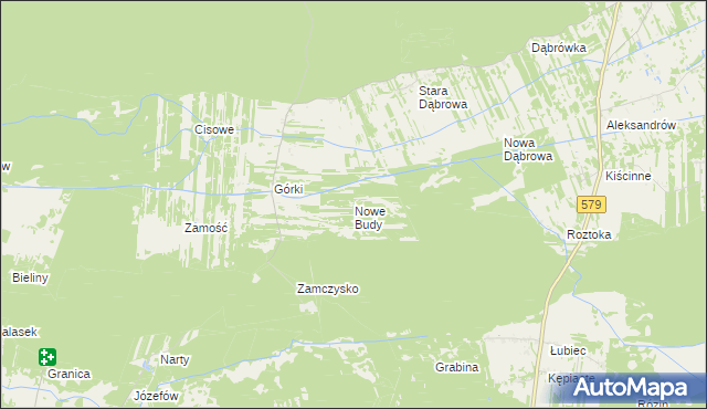 mapa Nowe Budy gmina Leoncin, Nowe Budy gmina Leoncin na mapie Targeo