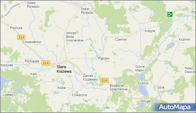 mapa Pałubin, Pałubin na mapie Targeo
