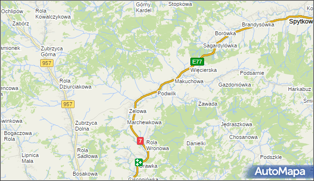 mapa Podwilk, Podwilk na mapie Targeo