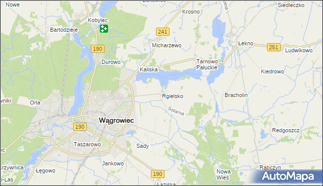 mapa Rgielsko, Rgielsko na mapie Targeo