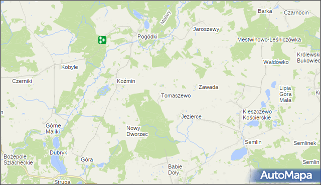 mapa Tomaszewo gmina Zblewo, Tomaszewo gmina Zblewo na mapie Targeo