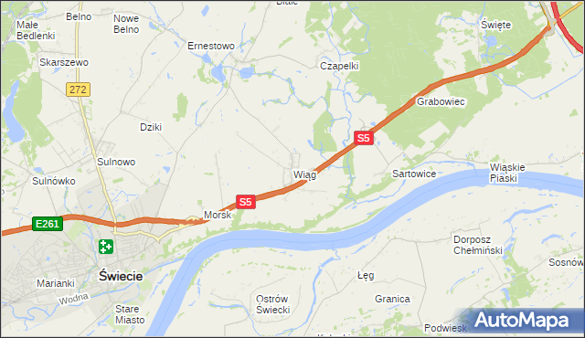 mapa Wiąg, Wiąg na mapie Targeo
