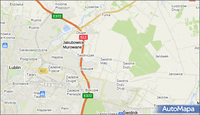 mapa Świdnik Mały, Świdnik Mały na mapie Targeo