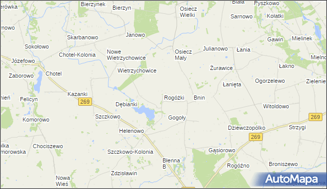 mapa Rogóżki, Rogóżki na mapie Targeo