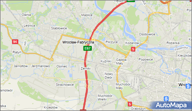 mapa Fabryczna, Fabryczna na mapie Targeo