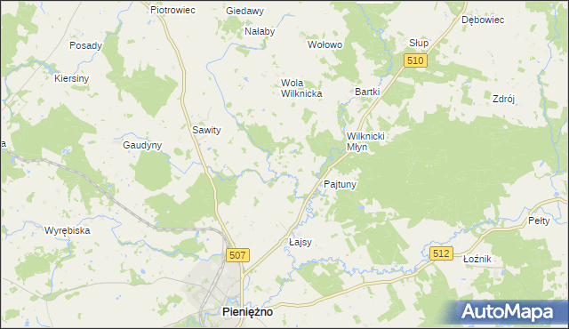 mapa Perwilty, Perwilty na mapie Targeo