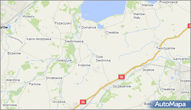 mapa Gola Świdnicka, Gola Świdnicka na mapie Targeo
