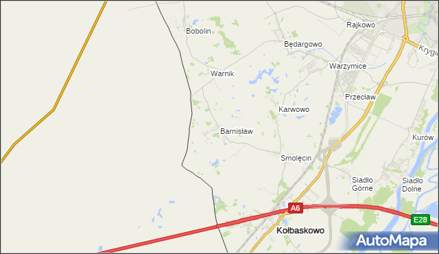 mapa Barnisław, Barnisław na mapie Targeo