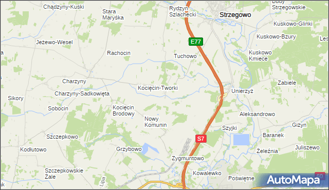 mapa Mączewo, Mączewo na mapie Targeo