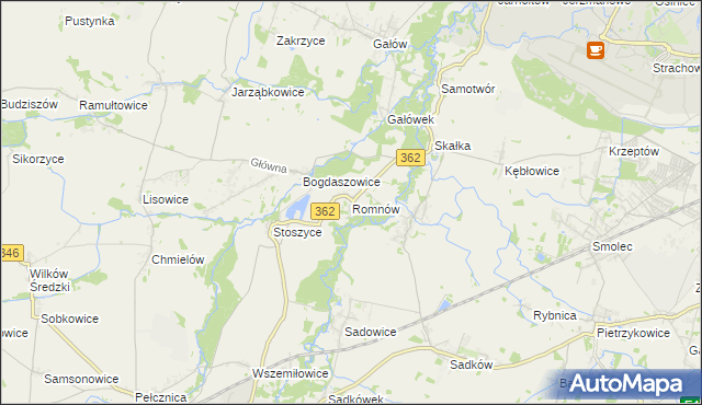 mapa Romnów, Romnów na mapie Targeo