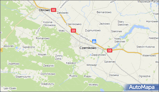 mapa Czernikowo, Czernikowo na mapie Targeo