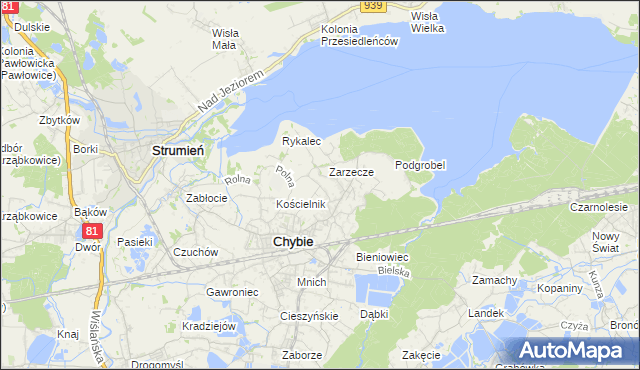 mapa Frelichów, Frelichów na mapie Targeo