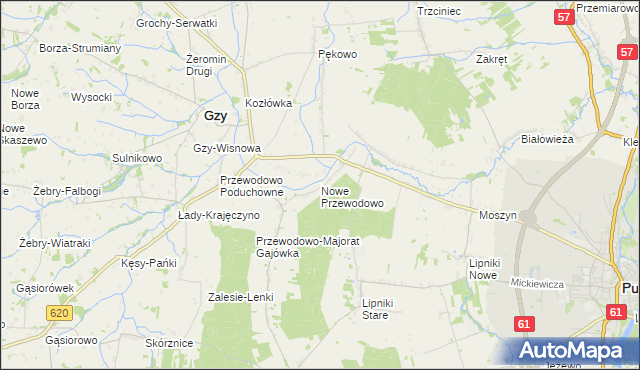 mapa Nowe Przewodowo, Nowe Przewodowo na mapie Targeo