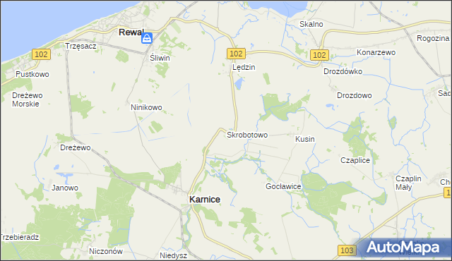 mapa Skrobotowo, Skrobotowo na mapie Targeo